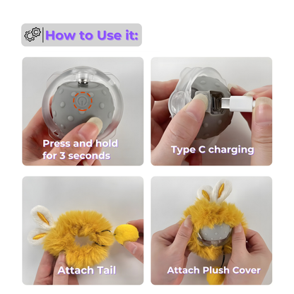 🎁 Smart Automatic Rolling Pet Ball🐱🐶: The Ultimate Self-Moving Christmas Gift! Interactive Indoor Fun & Puppy Energy Burner 🎅